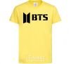 Kids T-shirt BTS black logo cornsilk фото