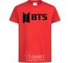Детская футболка BTS black logo Красный фото