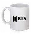 Ceramic mug BTS black logo White фото