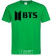 Men's T-Shirt BTS black logo kelly-green фото