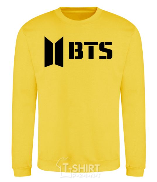 Sweatshirt BTS black logo yellow фото