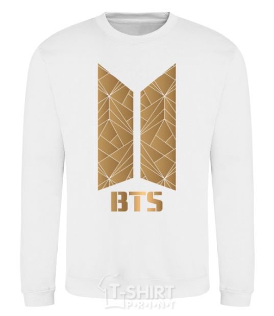 Свитшот BTS gold logo Белый фото