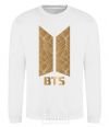 Свитшот BTS gold logo Белый фото