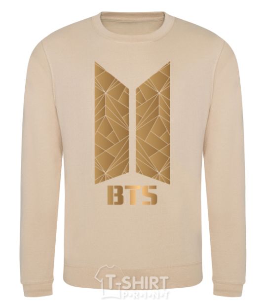 Sweatshirt BTS gold logo sand фото