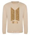 Sweatshirt BTS gold logo sand фото