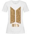 Женская футболка BTS gold logo Белый фото