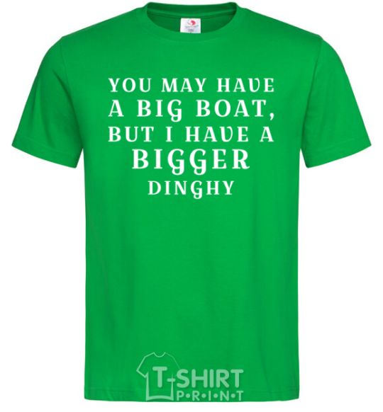 Мужская футболка You may have a big boat Зеленый фото