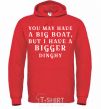 Men`s hoodie You may have a big boat bright-red фото