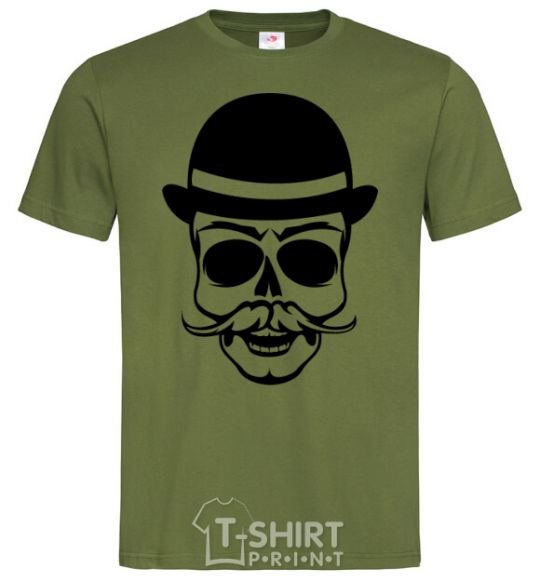 Men's T-Shirt Skull gentelmen millennial-khaki фото