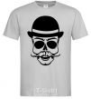 Men's T-Shirt Skull gentelmen grey фото