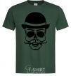 Мужская футболка Skull gentelmen Темно-зеленый фото