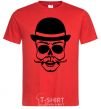 Мужская футболка Skull gentelmen Красный фото