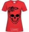 Women's T-shirt Skull lady red фото