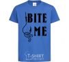 Kids T-shirt Bite me worm royal-blue фото