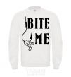 Sweatshirt Bite me worm White фото