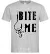 Men's T-Shirt Bite me worm grey фото