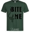 Men's T-Shirt Bite me worm bottle-green фото