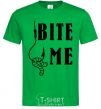 Men's T-Shirt Bite me worm kelly-green фото