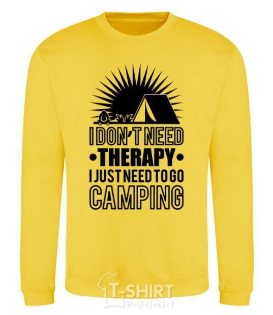 Sweatshirt I don't need therapy yellow фото