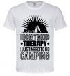 Men's T-Shirt I don't need therapy White фото