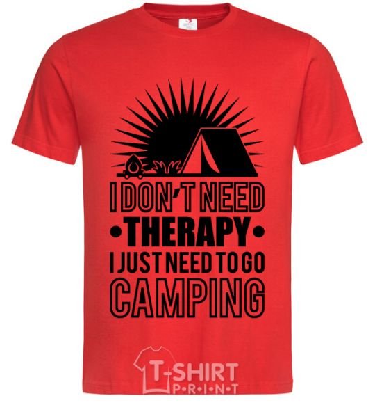 Men's T-Shirt I don't need therapy red фото