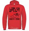 Men`s hoodie But i show those worms bright-red фото