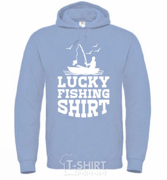 Мужская толстовка (худи) Lucky fishing shirt Голубой фото