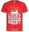 Мужская футболка Lucky fishing shirt Красный фото