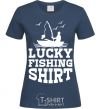 Women's T-shirt Lucky fishing shirt navy-blue фото
