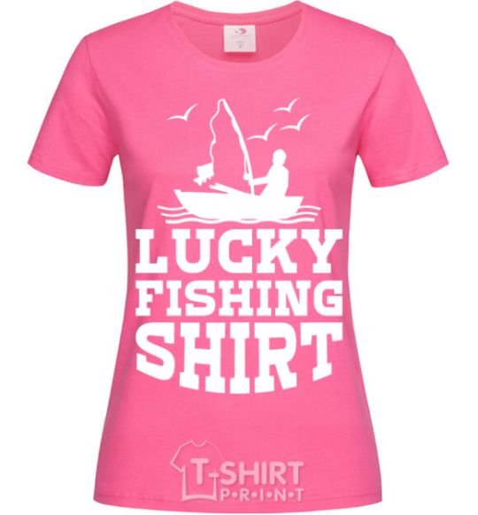 Женская футболка Lucky fishing shirt Ярко-розовый фото