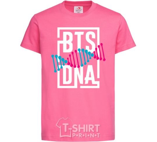 Детская футболка BTS DNA Ярко-розовый фото