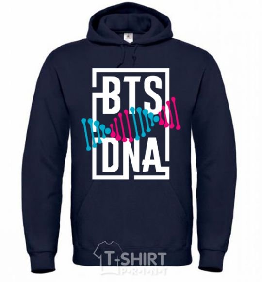 Мужская толстовка (худи) BTS DNA Темно-синий фото