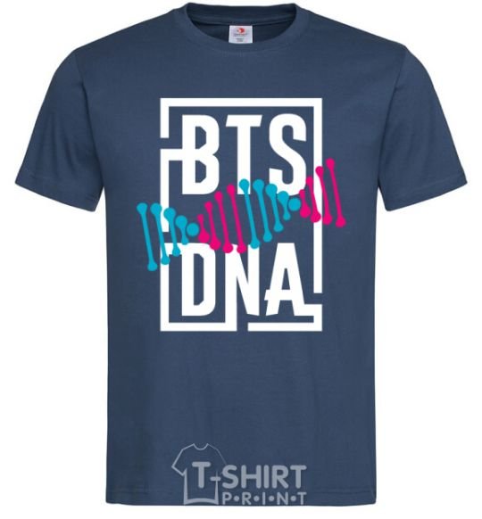 Men's T-Shirt BTS DNA navy-blue фото
