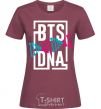 Women's T-shirt BTS DNA burgundy фото