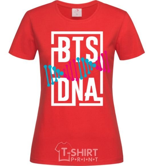 Women's T-shirt BTS DNA red фото