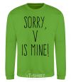 Sweatshirt Sorry V is mine orchid-green фото