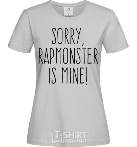 Женская футболка Sorry Rapmonster is mine Серый фото