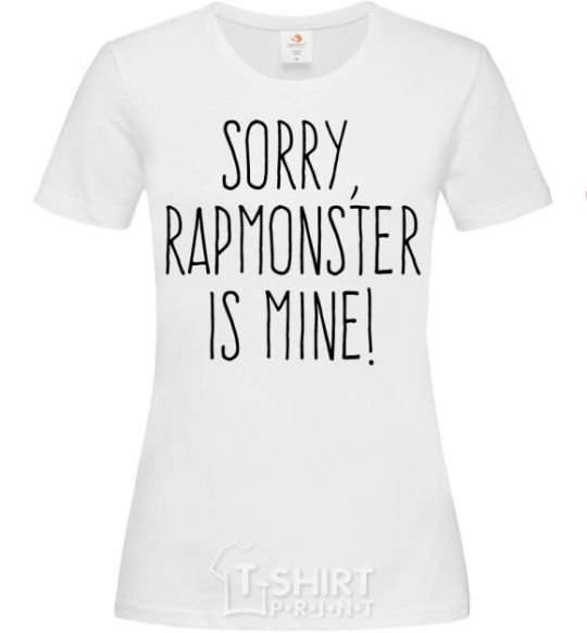 Женская футболка Sorry Rapmonster is mine Белый фото
