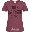 Женская футболка Sorry Rapmonster is mine Бордовый фото