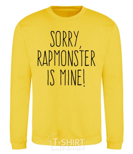 Sweatshirt Sorry Rapmonster is mine yellow фото