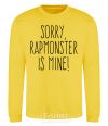 Sweatshirt Sorry Rapmonster is mine yellow фото