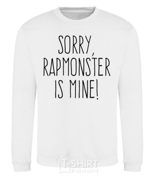 Sweatshirt Sorry Rapmonster is mine White фото