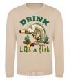 Sweatshirt Drink like a fish sand фото