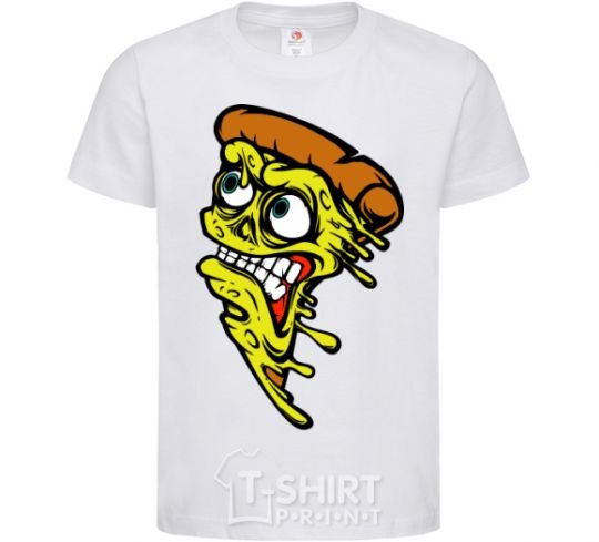 Kids T-shirt Scary pizza White фото