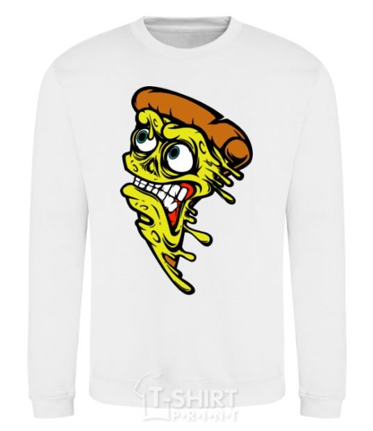 Sweatshirt Scary pizza White фото