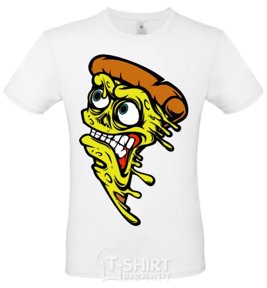 Men's T-Shirt Scary pizza White фото