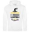 Men`s hoodie I need coffee to focus White фото