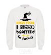 Sweatshirt I need coffee to focus White фото