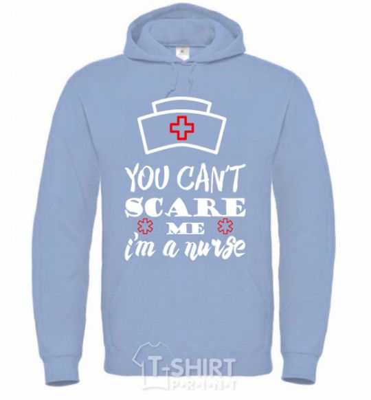 Men`s hoodie I'm a nurse sky-blue фото