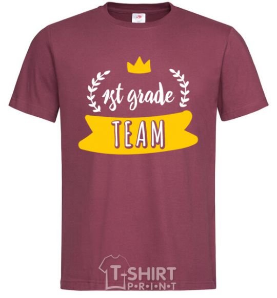 Men's T-Shirt First grade team burgundy фото